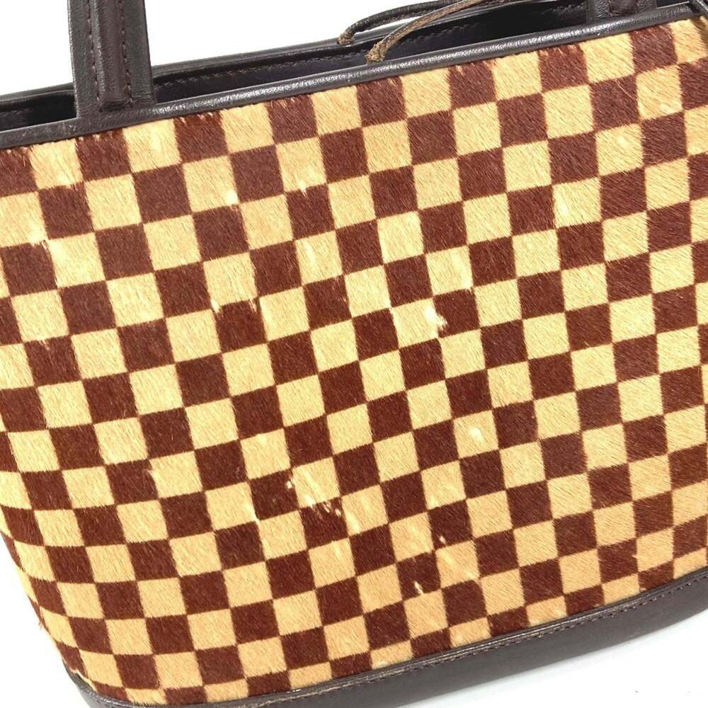 LOUIS VUITTON Brown Damier Leather Tote Bag - Picture 13 of 16
